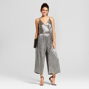 Bodre Strappy Jumpsuit - 70s Glam Disco - Silver M